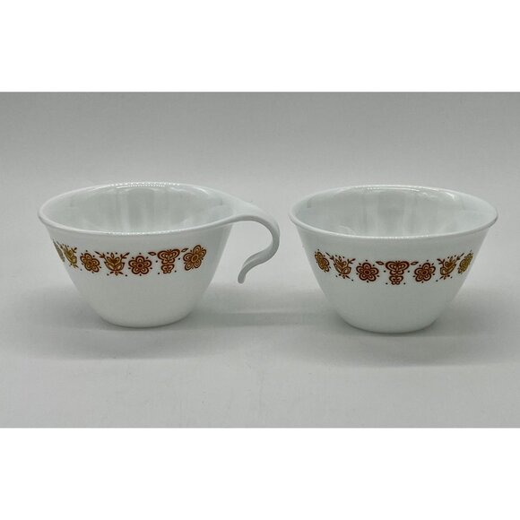 Vintage Corelle ‘Butterfly Gold’ Open Sugar & Creamer, 1970's - Picture 1 of 2